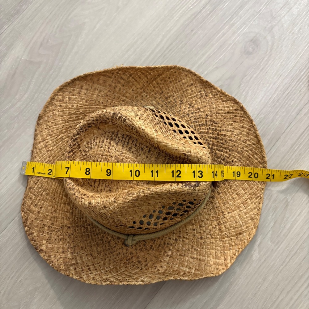 Cov-Ver Your World Straw Cowboy Hat Natural Fiber Western Sun Hat F1009-1 S/M - Picture 9 of 16